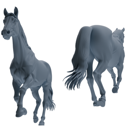 MRY-SFW LYTR843 Farm Horse Pose Model 4 pcs Miniature Car Diorama Figures Scene Props Accessories Resin