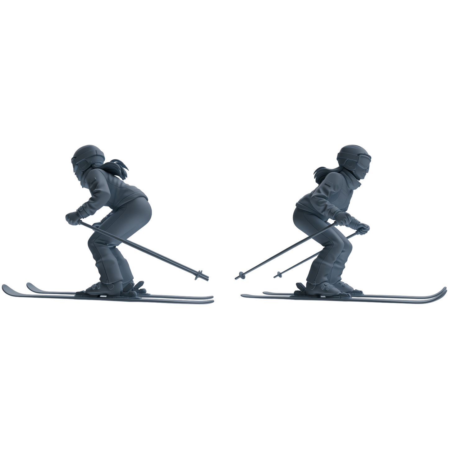 MRY-SFW LYTR789 Ski Sports Figure Modern Model 4 pcs Miniature Car Diorama Figures Scene Props Accessories Resin