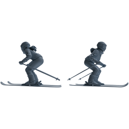 MRY-SFW LYTR789 Ski Sports Figure Modern Model 4 pcs Miniature Car Diorama Figures Scene Props Accessories Resin