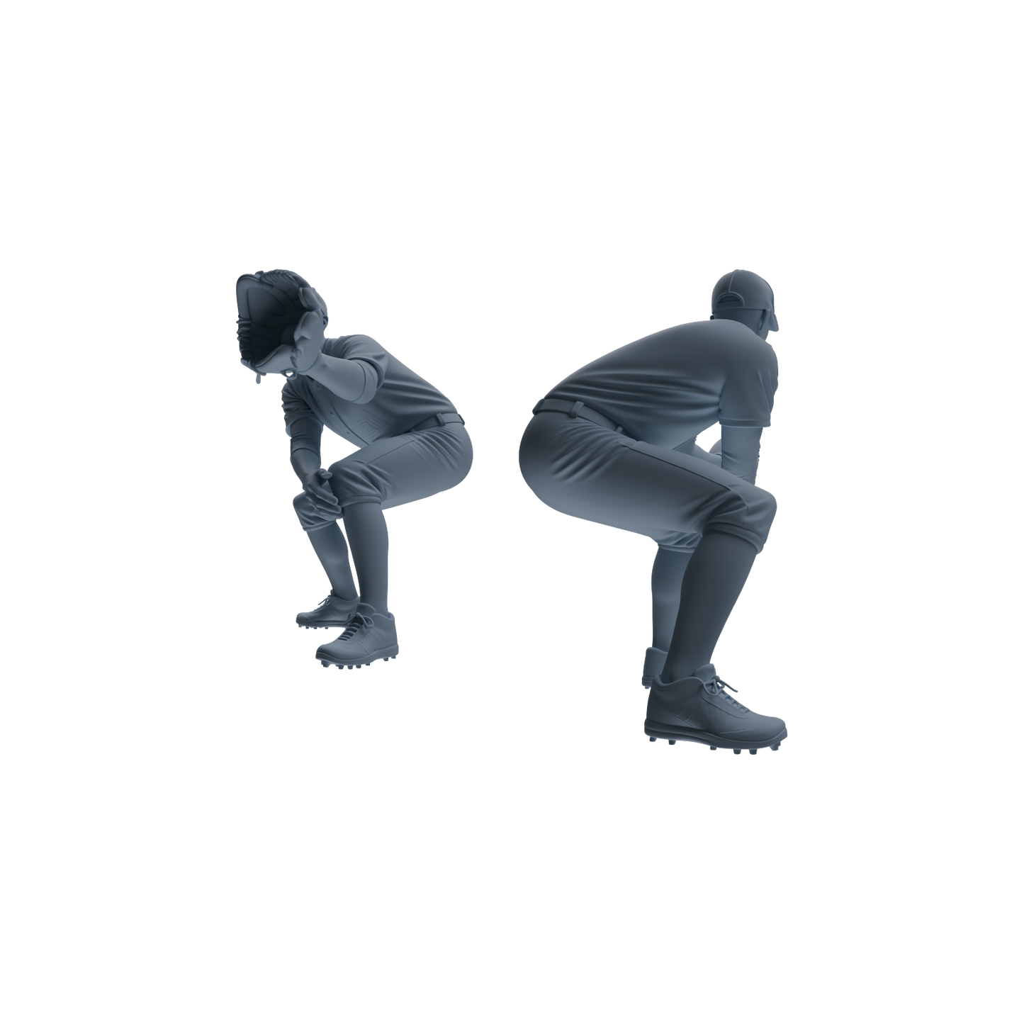 MRY-SFW LYTR808 Baseball Player Figure Modern Model 6 pcs Miniature Car Diorama Figures Scene Props Accessories Resin