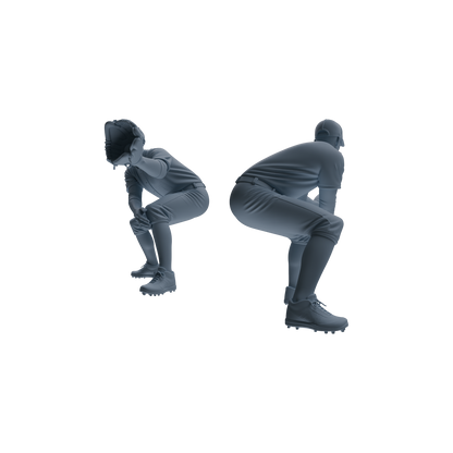 MRY-SFW LYTR808 Baseball Player Figure Modern Model 6 pcs Miniature Car Diorama Figures Scene Props Accessories Resin