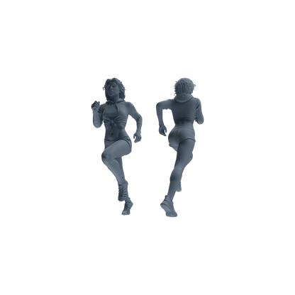 MRY-SFW LYTR818 Running Athlete Figure Modern Model 4 pcs Miniature Car Diorama Figures Scene Props Accessories Resin