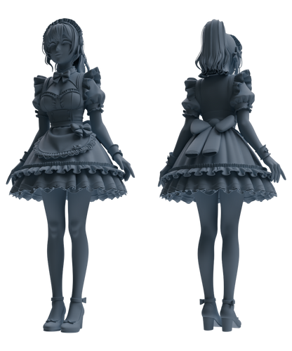 MRY-SFW LYTR877 Multi-pose Maid Girl Figure Modern Model 3 pcs
