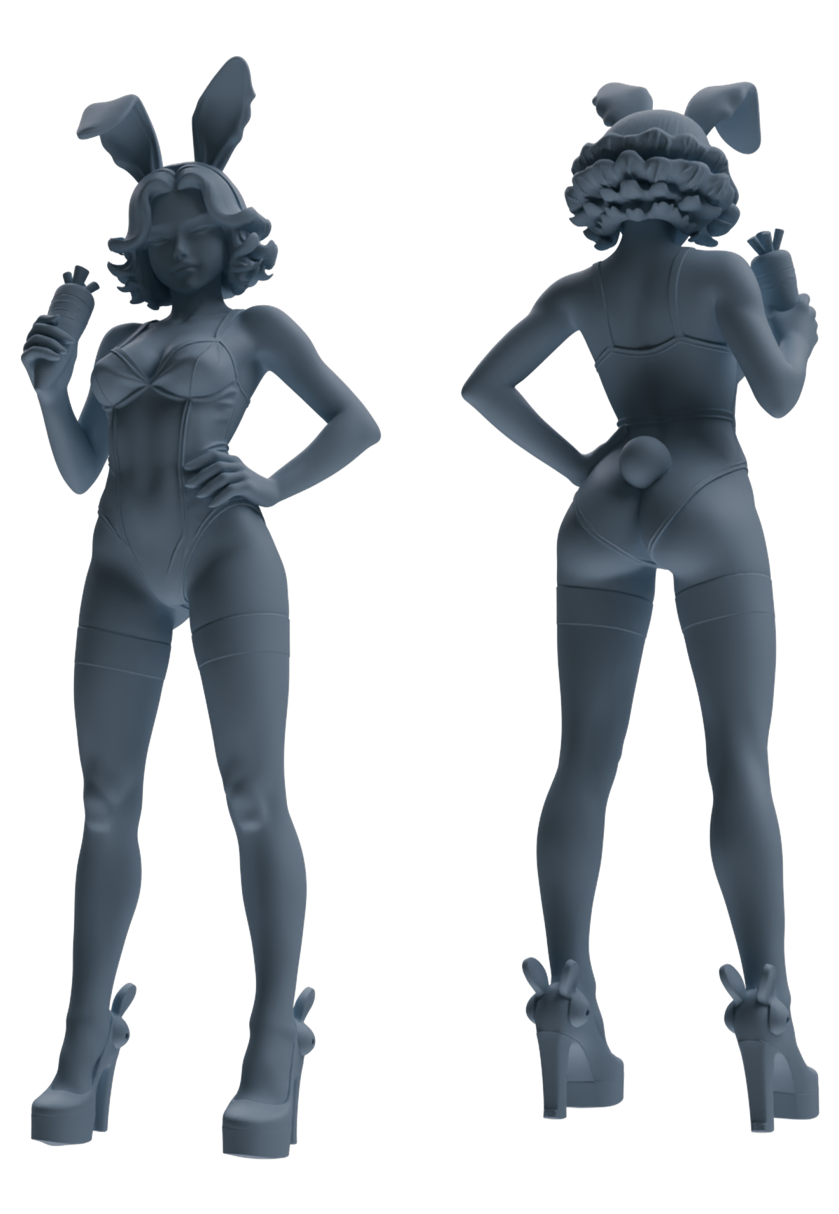 MRY-SFW LYTR887 Bunny Girl Figure Modern Model 4 pcs