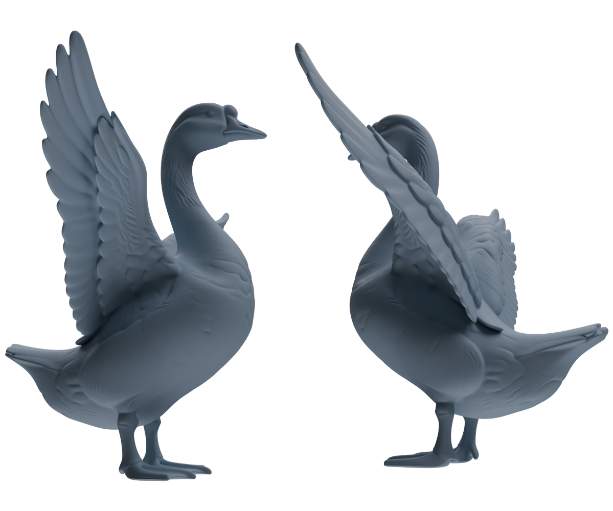 MRY-SFW LYTR838 Farm Duck Goose Pose Model 4 pcs Miniature Car Diorama Figures Scene Props Accessories Resin