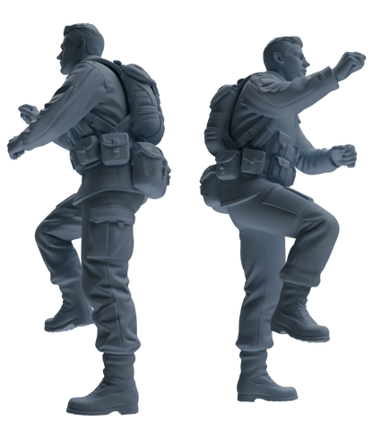 MRY-SFW SSTR182 Miniatures Soldier Model Kit Multi-Purpose Soldier Pose Modern Model 6 pcs