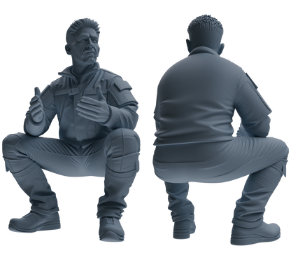 MRY-SFW LYGR683 Modern U.S. Military Six-Person Crouching Position