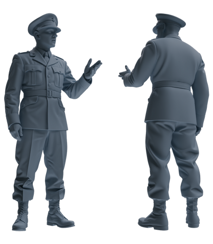 MRY-SFW SSTR184 Miniatures Soldier Model Kit Command Soldier Pose Modern Model 3 pcs