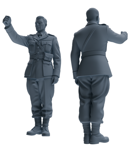 MRY-SFW SSTR195 Miniatures Soldier Model Kit Celebrating Soldier Pose Modern Model 4 pcs