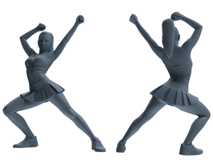 MRY-SFW LYTR866 Vibrant Cheerleader Character Modern Model 4 pcs
