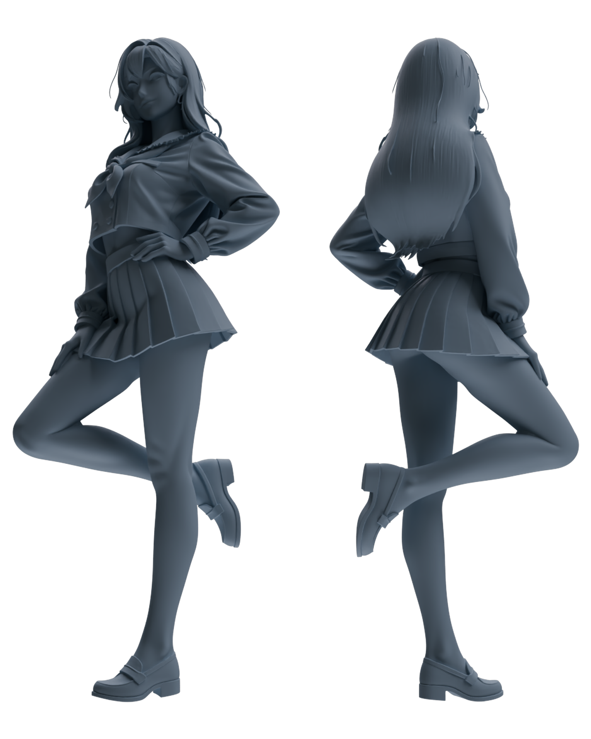 MRY-SFW LYTR865 Cheerleader Girl Figure Modern Model 4 pcs