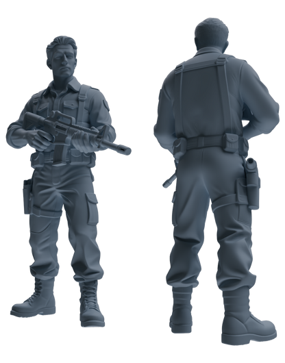 MRY-SFW SSTR201 Miniatures Soldier Model Kit Multi-Pose Combat Engineer Soldier Modern Model 6 pcs