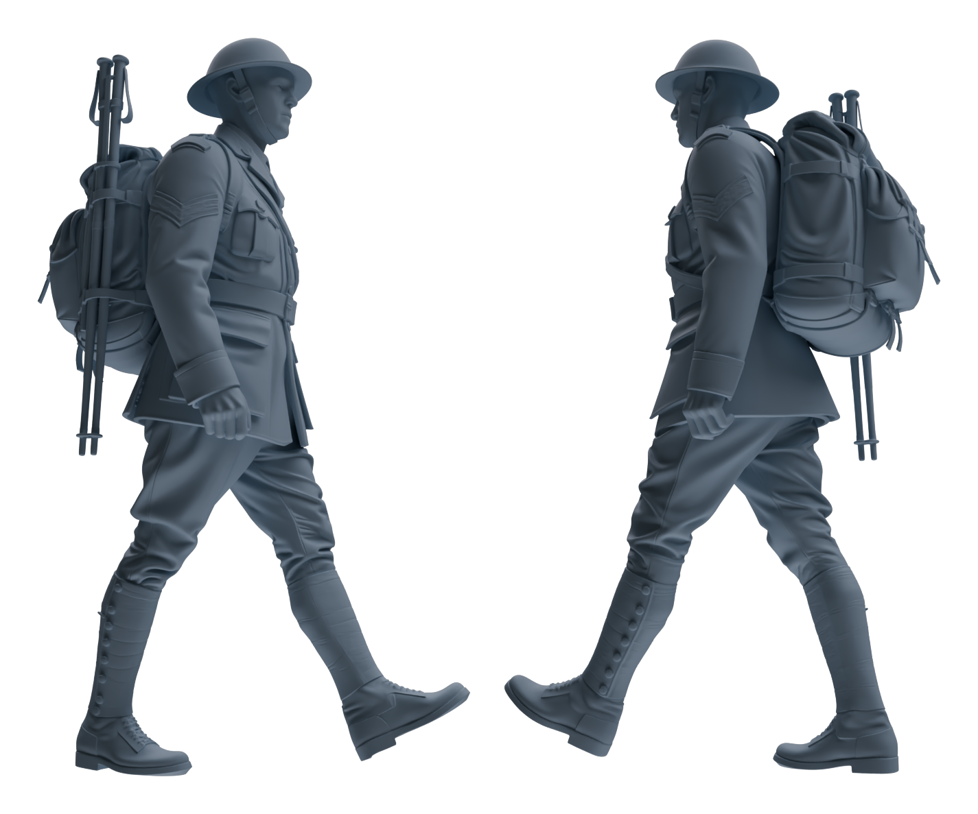 MRY-SFW LYGR598 Historical WWII British Army Six-Person Carrying Group