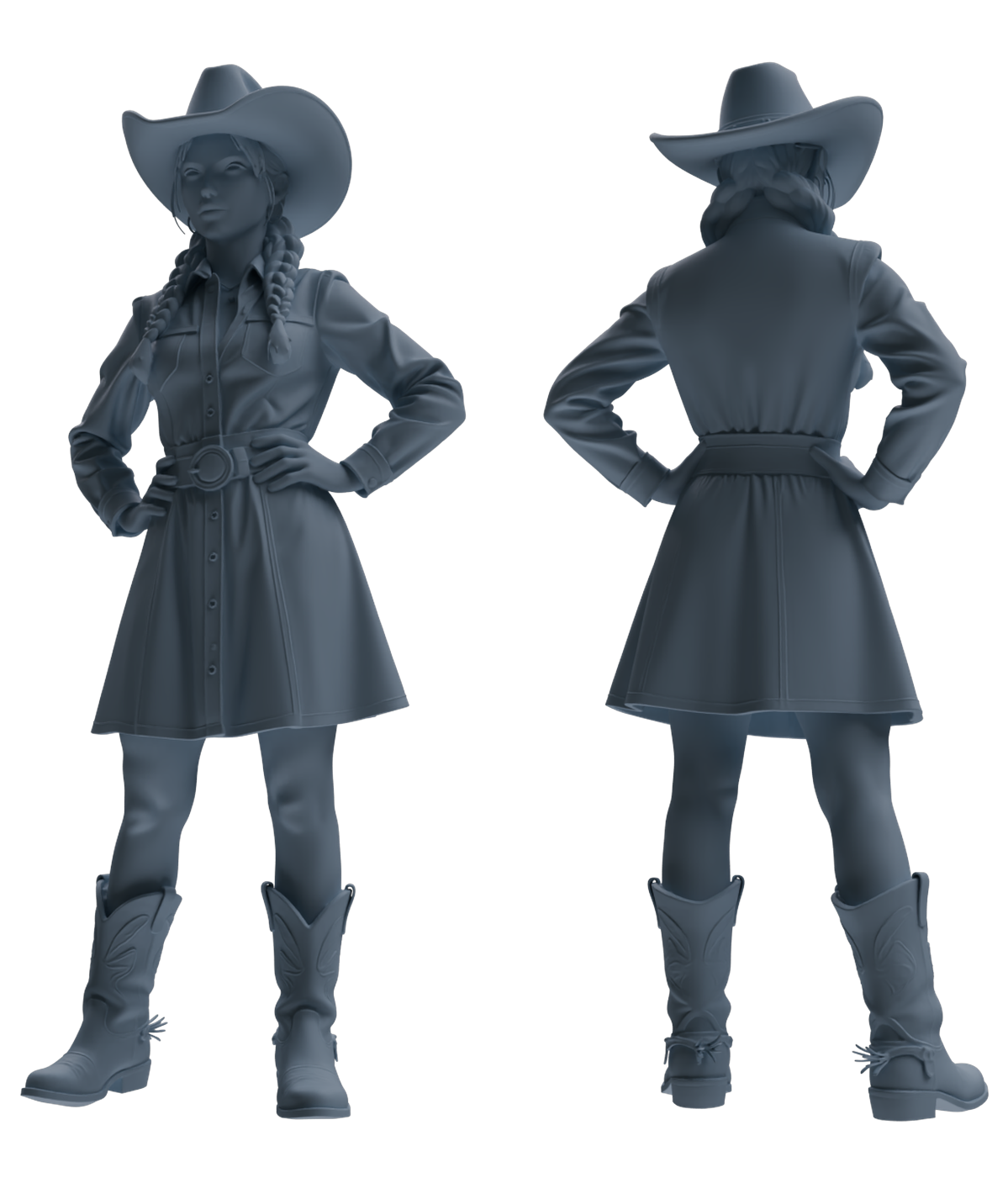 MRY-SFW LYTR892 Multi-style Cowgirl Modern Model 4 pcs