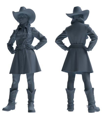MRY-SFW LYTR892 Multi-style Cowgirl Modern Model 4 pcs