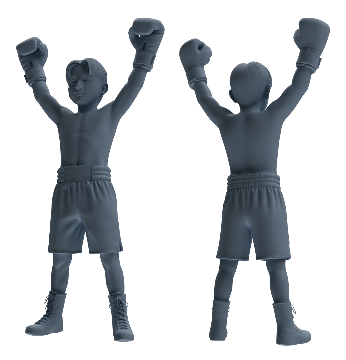MRY-SFW LYTR831 Child Boxer Figure Modern Model 6 pcs Miniature Car Diorama Figures Scene Props Accessories Resin