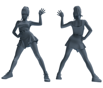MRY-SFW LYTR852 Casual Girl Figure Modern Model 3 pcs Miniature Car Diorama Figures Scene Props Accessories Resin