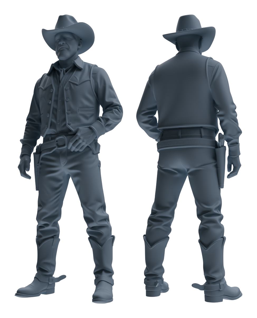 MRY-SFW LYTR918 Western Cowboy Sheriff Multi-pose Modern Model 4 pcs