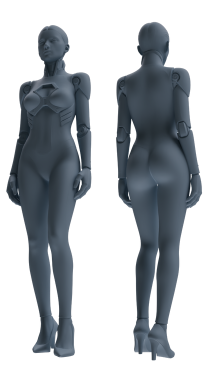 MRY-SFW LYTR867 Cyber Modified Woman Figure Modern Model 4 pcs