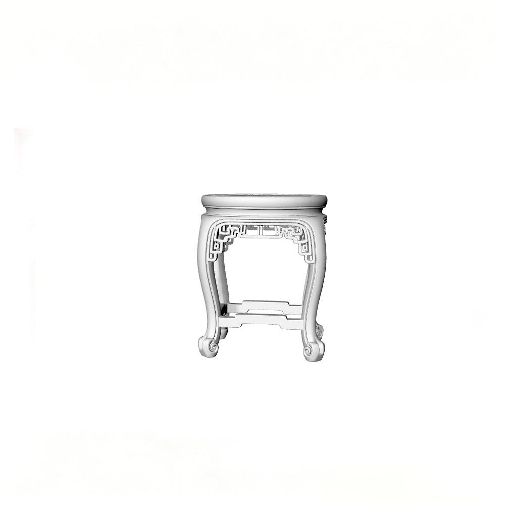 MRY-SFW LYTS526 3D Printed Chinese Tea Room Furniture Set, Unpainted White Resin, Miniature Dollhouse Diorama Accessories
