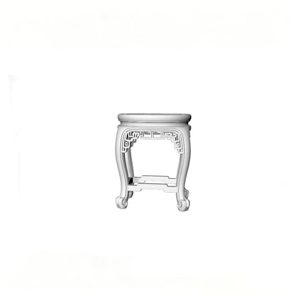 MRY-SFW LYTS526 3D Printed Chinese Tea Room Furniture Set, Unpainted White Resin, Miniature Dollhouse Diorama Accessories