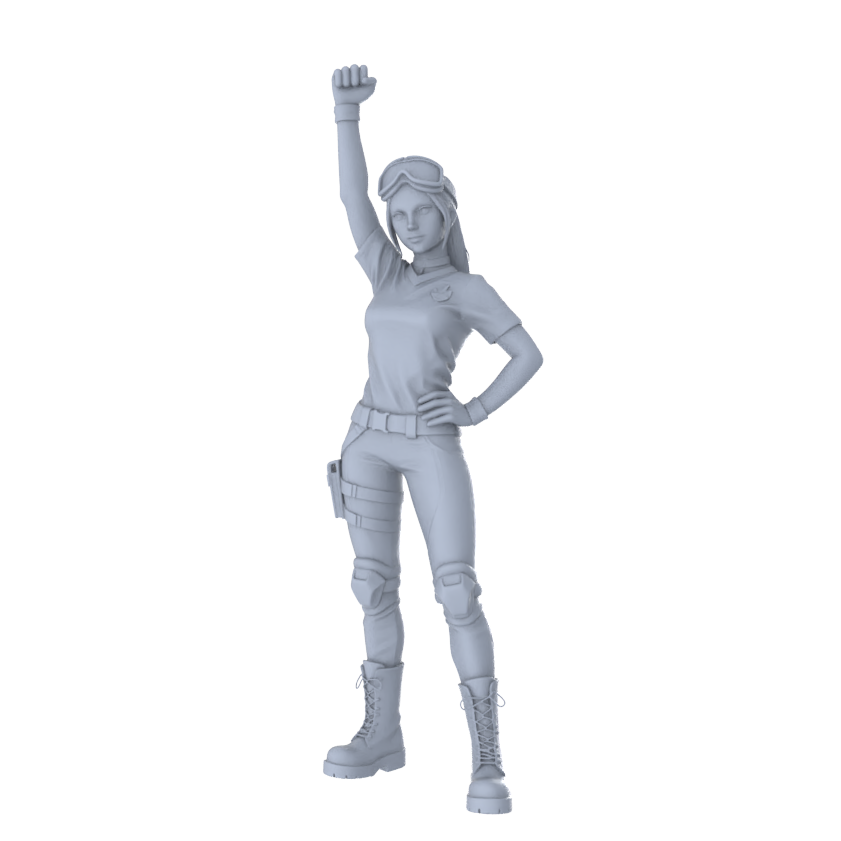 MRY-SFW LYTR551 Modern E-sports Trendy Girls Pose Group of 6 Miniature Car Diorama Figures Scene Props Accessories Resin