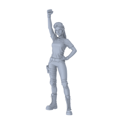 MRY-SFW LYTR551 Modern E-sports Trendy Girls Pose Group of 6 Miniature Car Diorama Figures Scene Props Accessories Resin