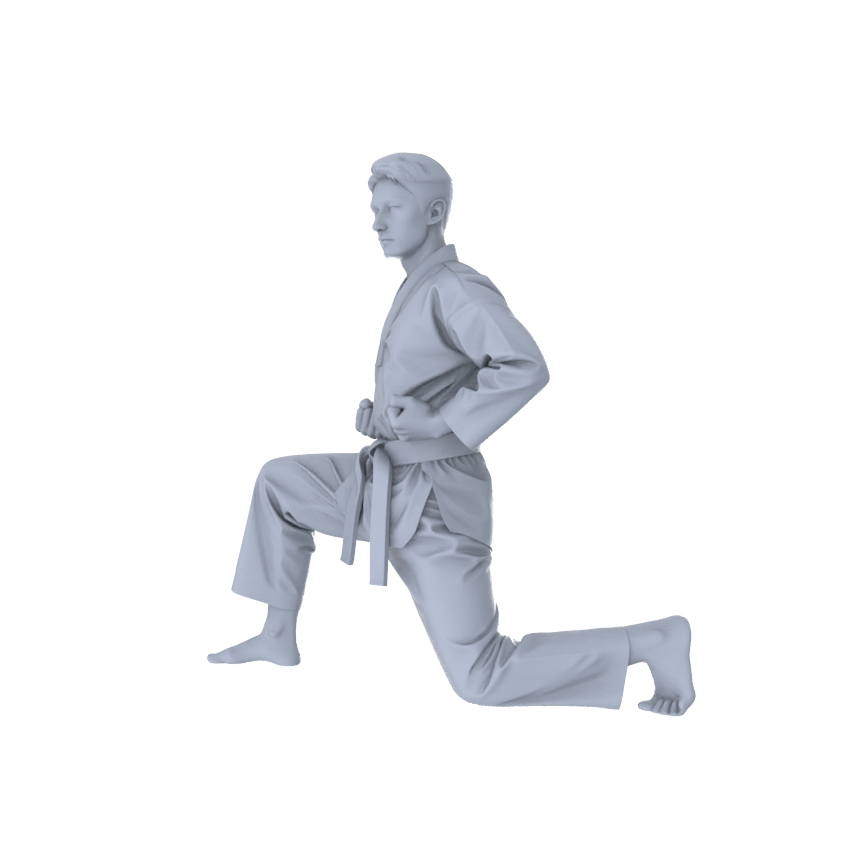 MRY-SFW LYTR560 Modern Dojo Karate Practitioners Pose Group of 5 Miniature Car Diorama Figures Scene Props Accessories Resin