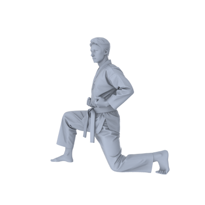 MRY-SFW LYTR560 Modern Dojo Karate Practitioners Pose Group of 5 Miniature Car Diorama Figures Scene Props Accessories Resin