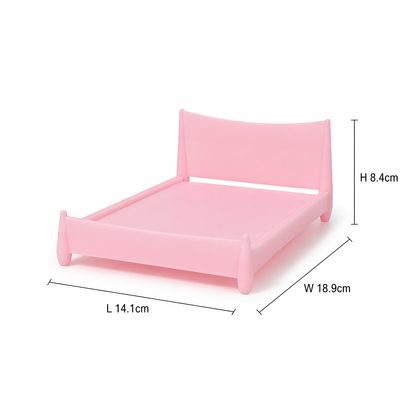 RHF0466D Children's round-edged bed Macaron-colored miniatur – LCD 3D printed resin model kit, image 1