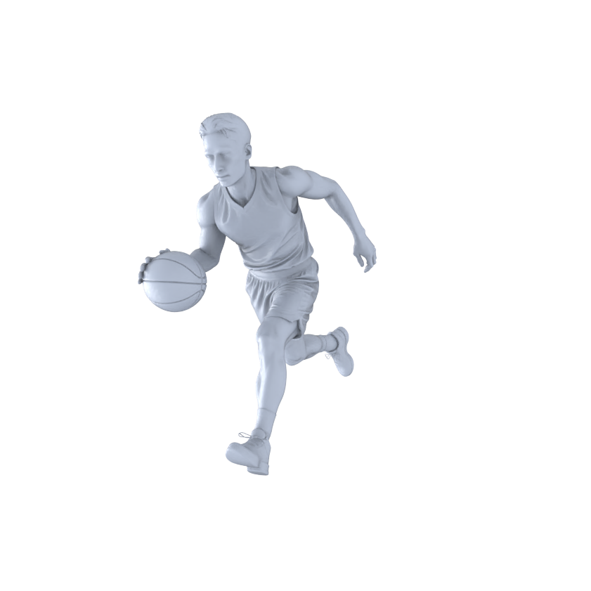 MRY-SFW LYTR550 Modern Court Basketball Players Pose Group of 5 Miniature Car Diorama Figures Scene Props Accessories Resin