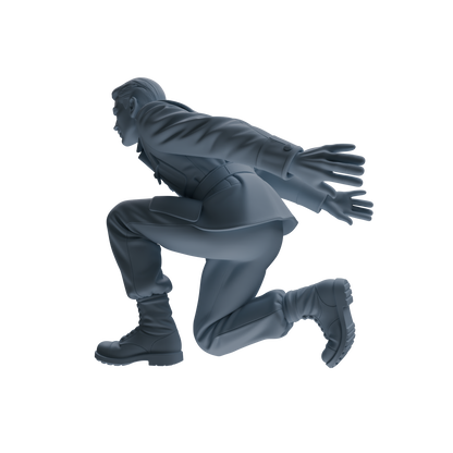 MRY-SFW SSTR185 Miniatures Soldier Model Kit Combat Engineer Soldier Pose Modern Model 4 pcs