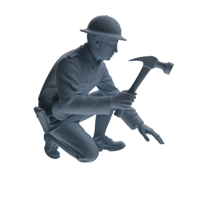MRY-SFW SSTR177 Miniatures Soldier Model Kit Combat Engineer Soldier Modern Model 6 pcs