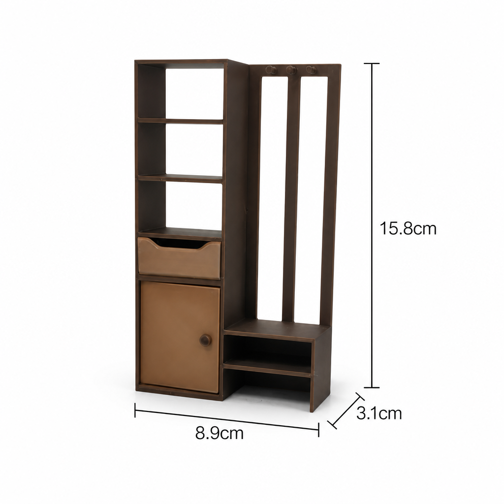 RHF0470 Modern living room scene with natural wood furniture set Modern miniature furniture set study and living room dollhouse accessories miniature