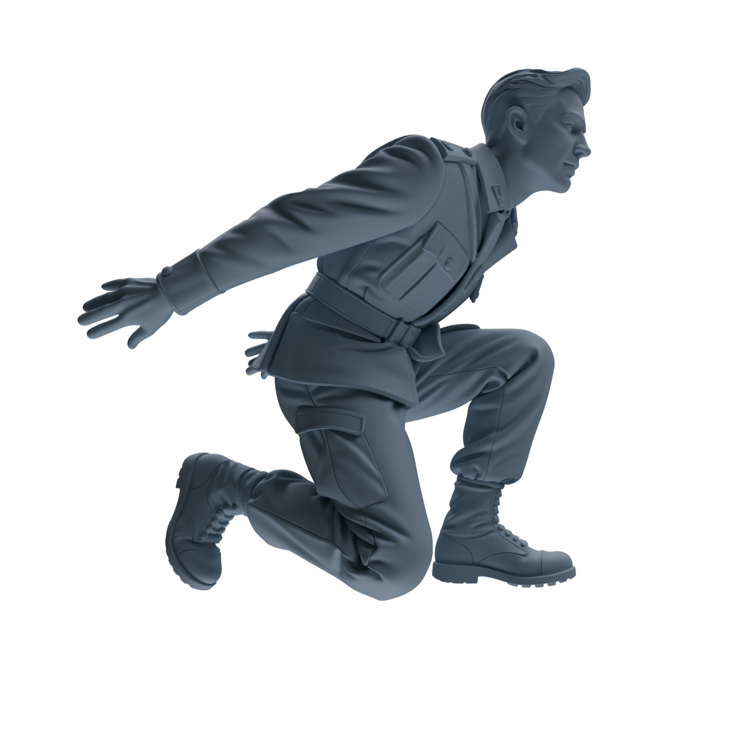 MRY-SFW SSTR185 Miniatures Soldier Model Kit Combat Engineer Soldier Pose Modern Model 4 pcs