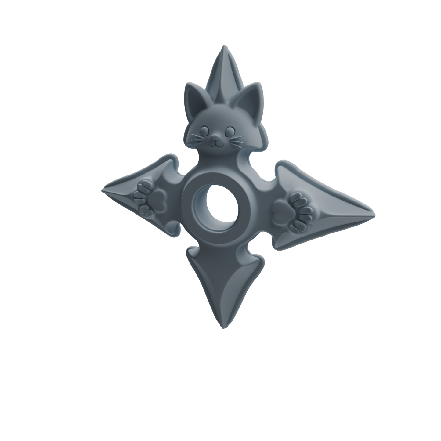 MRY-SFW LYGS445 Dragon & Cat Pattern Shuriken Modern Model 4 pcs