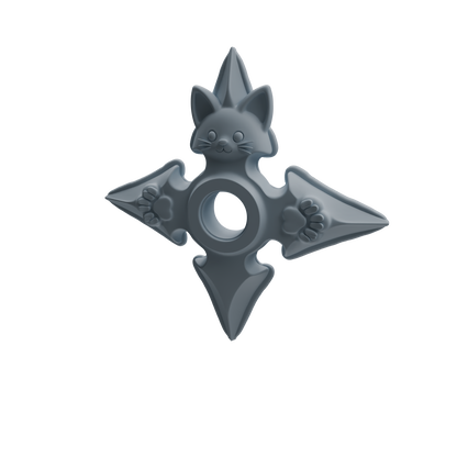 MRY-SFW LYGS445 Dragon & Cat Pattern Shuriken Modern Model 4 pcs