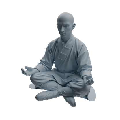 MRY-SFW LYTR1077 Multi-pose Martial Monk Character Modern Model 4 pcs
