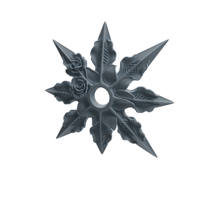 MRY-SFW LYGS449 Dragon Pattern Crossbow & Floral Shuriken Modern Model 4 pcs