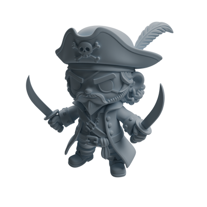MRY-SFW LYTR1091 Multi-pose Chibi Pirate Character Modern Model 4 pcs