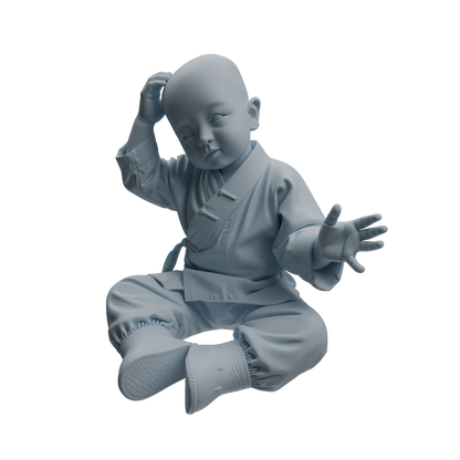 MRY-SFW LYTR1070 Kung Fu Little Monk Style Character Modern Model 4 pcs