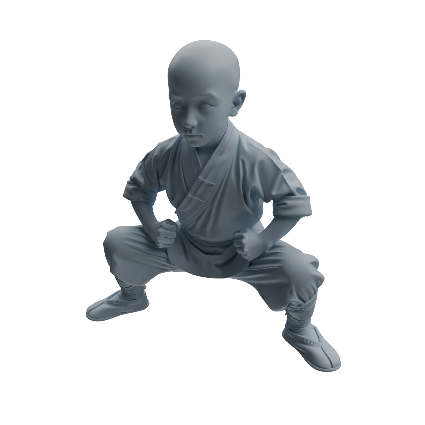 MRY-SFW LYTR1079 Kung Fu Pose Little Monk Character Modern Model 3 pcs