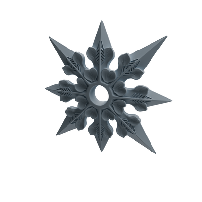MRY-SFW LYGS455 Dragon Pattern Musket & Hollow Floral Shuriken Modern Model 4 pcs