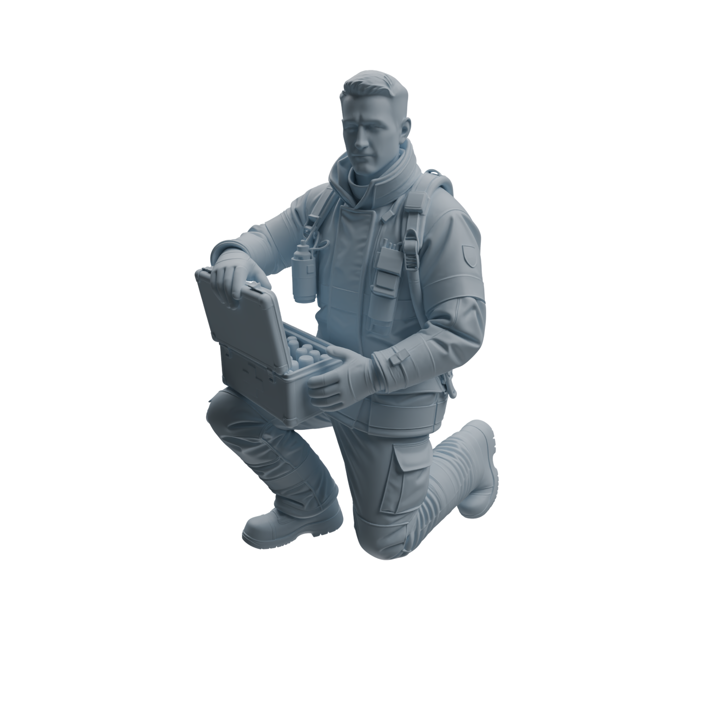 MRY-SFW LYTR1064 Firefighter with Equipment Character Modern Model 4 pcs