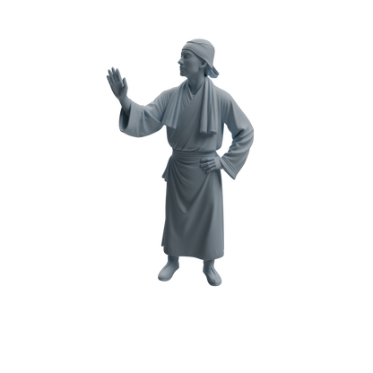 MRY-SFW LYTR986 Chinese Teahouse Service Attendant Character Modern Model 4 pcs