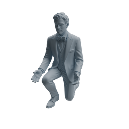 MRY-SFW LYTR944 Suit Man Character Modern Model 4 pcs