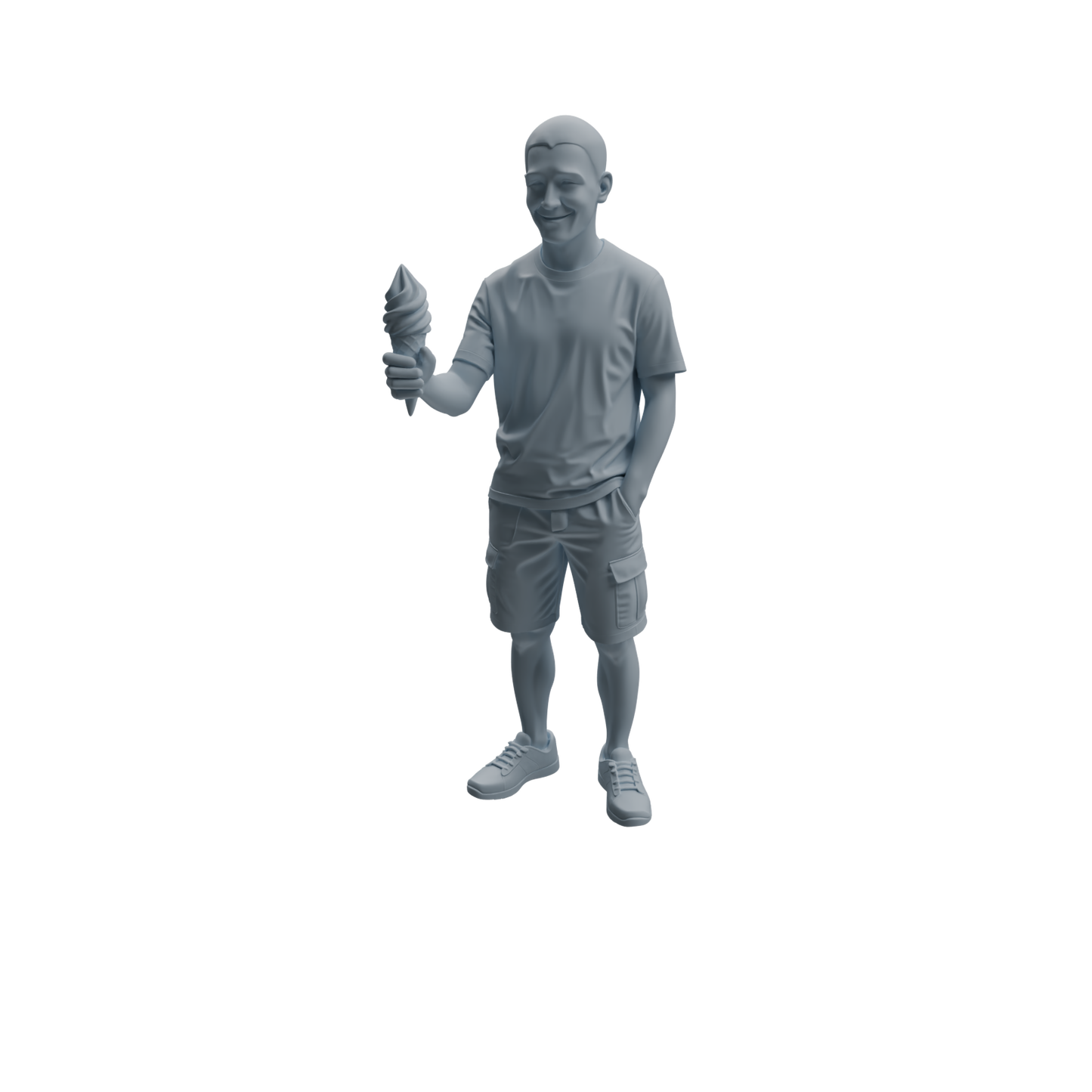 MRY-SFW LYTR1057 Ice Cream Shop Staff Character Modern Model 4 pcs