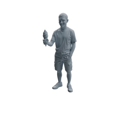 MRY-SFW LYTR1057 Ice Cream Shop Staff Character Modern Model 4 pcs