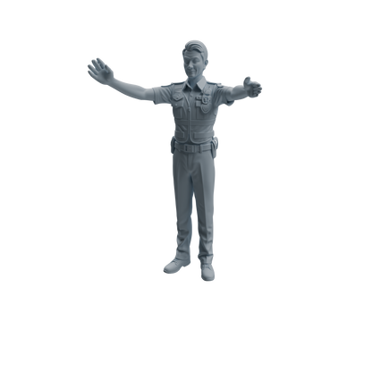 MRY-SFW LYTR960 Multi-Scene On-Duty Male Police Officer Character Modern Model 4 pcs
