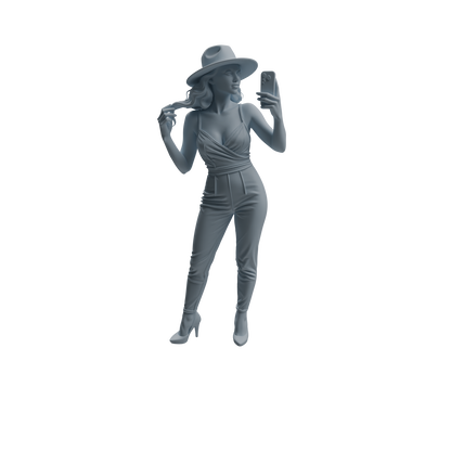 MRY-SFW LYTR942 Selfie Woman Character Modern Model 4 pcs